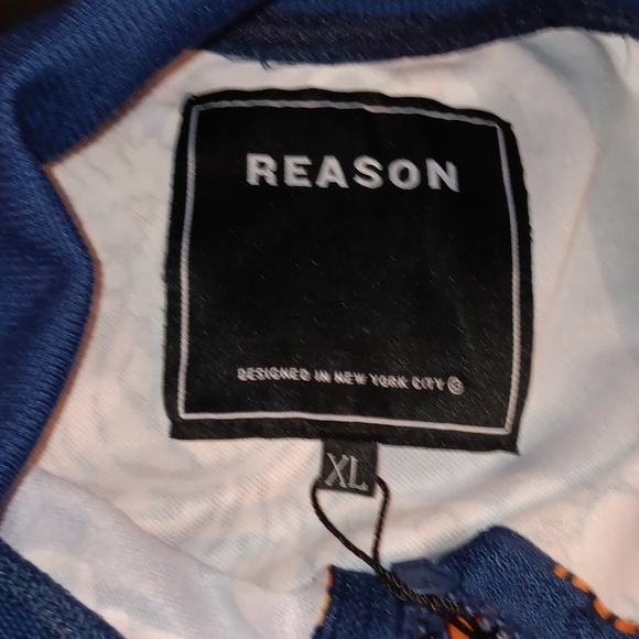 Reason. Light zip up jacket. Sz.XL mens.. navy/red/orange - Picture 3 of 7